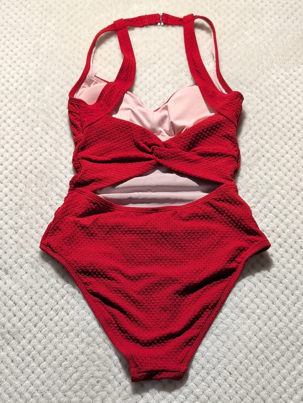 Cupshe Sultry Scarlet Tummy Control One Piece Swimsuit